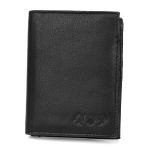 e70f5041253fcfe59f6425629862c9fcd8ad9b0d Zestaw męski skórzany portfel pionowy rękawiczki czarne Beltimore T83 : Kolory – czarny, Rozmiar rękawiczek / kurtek – L/XL