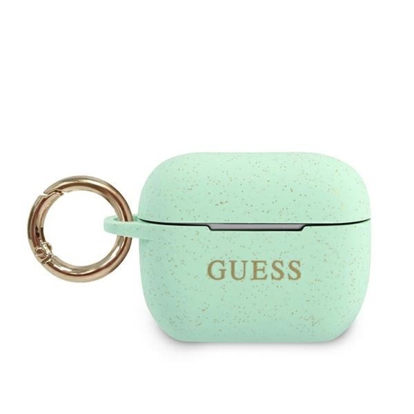 ed60205bb463b9249dd28a20c8b95e6b1e305a97 Guess GUACAPSILGLGN AirPods Pro cover zielony/green Silicone Glitter