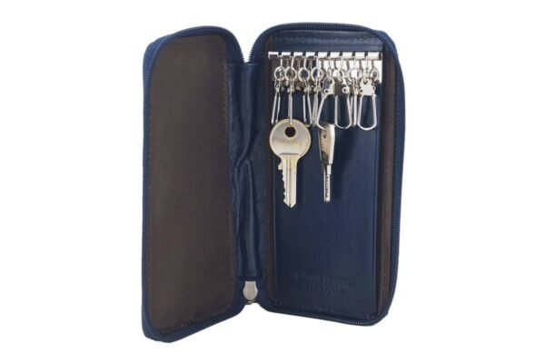f038734a093aede719e3042c6541060904767694 Skórzane etui na klucze – Granatowe