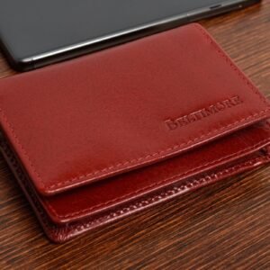 fb5c938e95f0142982eae7a7c2626fe5e4d4aba8 Etui na wizytówki karty czerwone skórzane portfel slim Beltimore G94